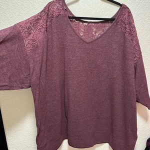 Torrid super soft plush lace top. So comfy and cute. Size 6